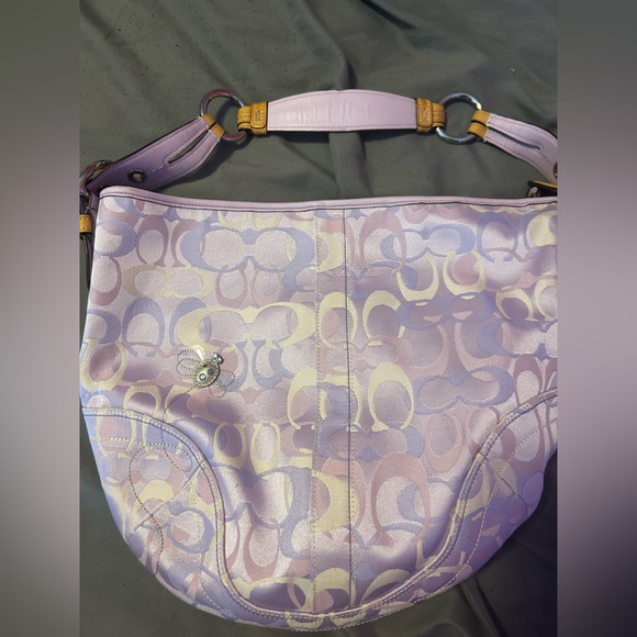 Purple coach bag used - Picture 2 of 4